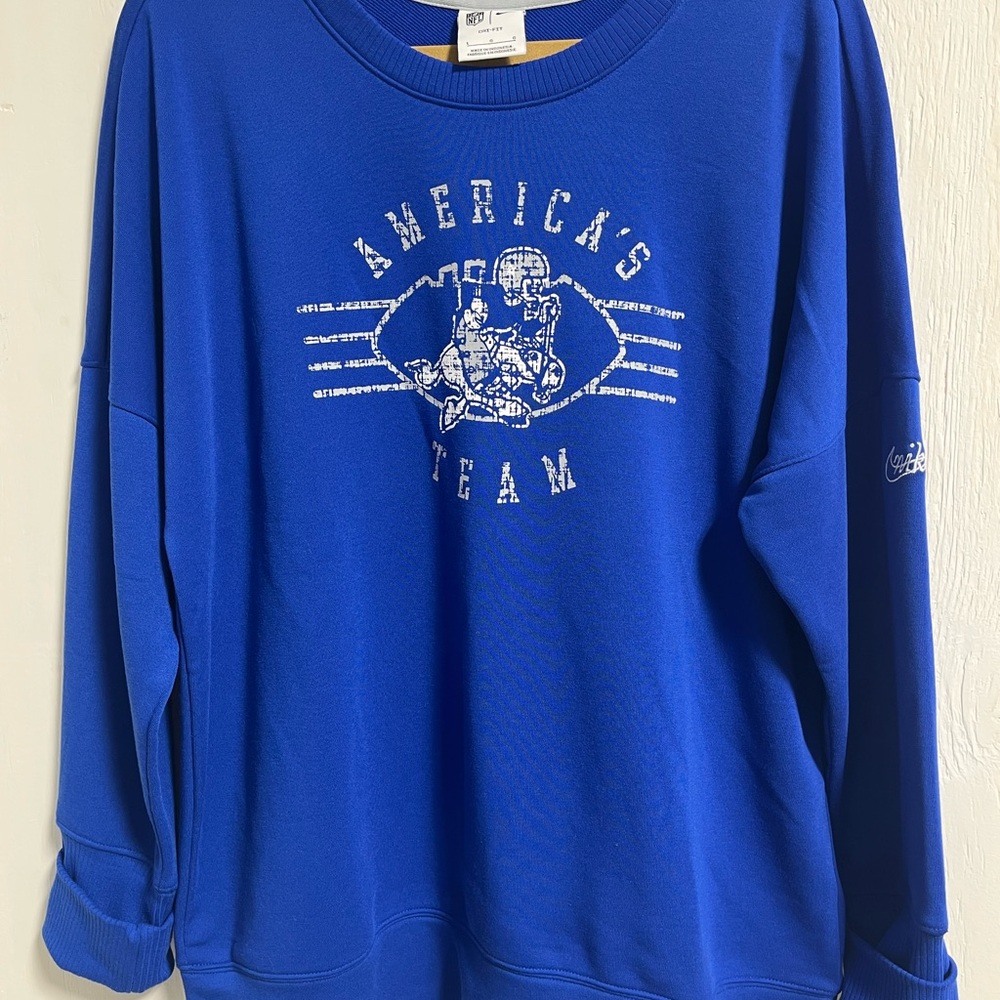 Women’s Large NFL NIKE Blue Dri-FIT Sweatshirt NWOT